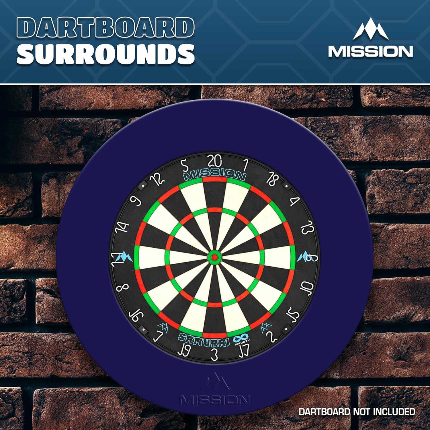 Dartboard Surround Ring Wall Protector 68cm Rubber Durable