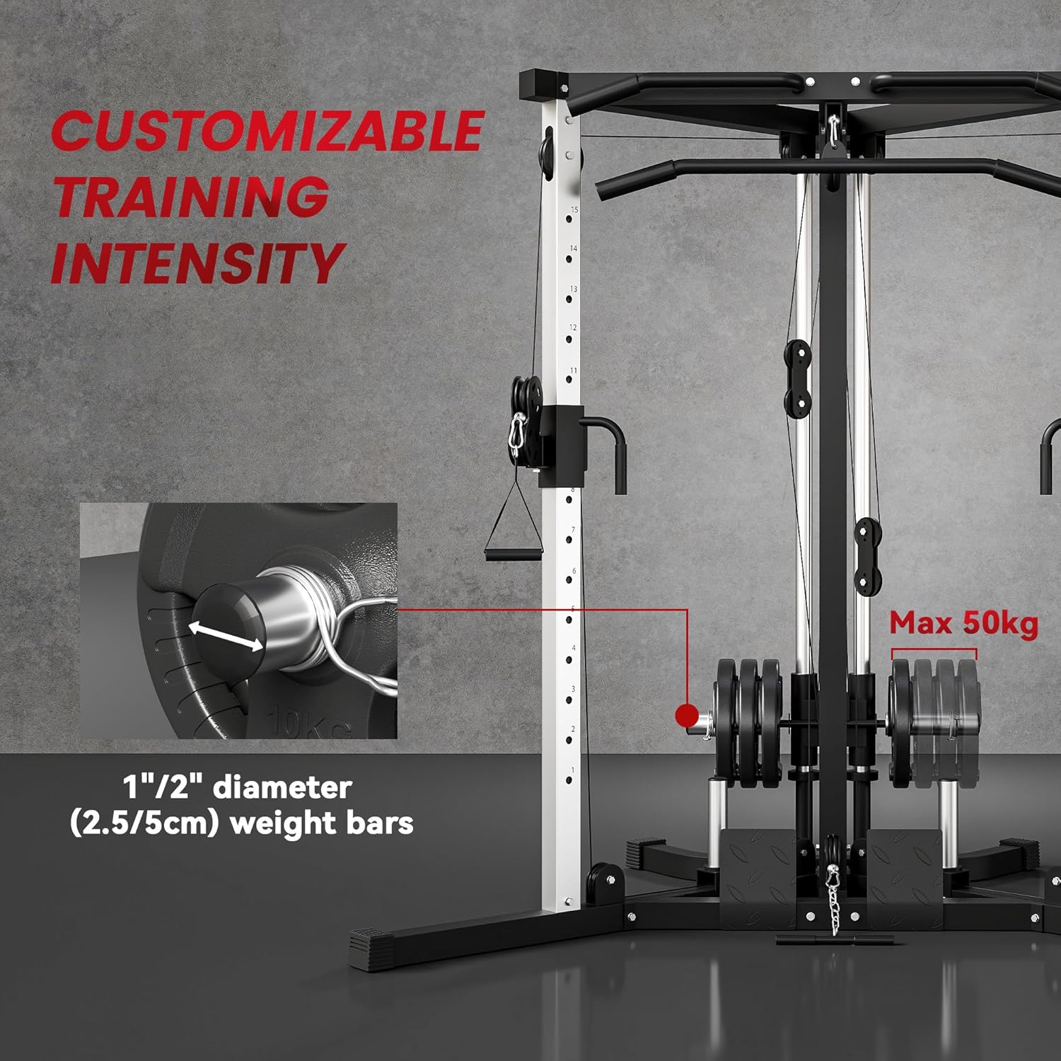 Multi Function Home Gym Machine Pulley System Pull Up Station