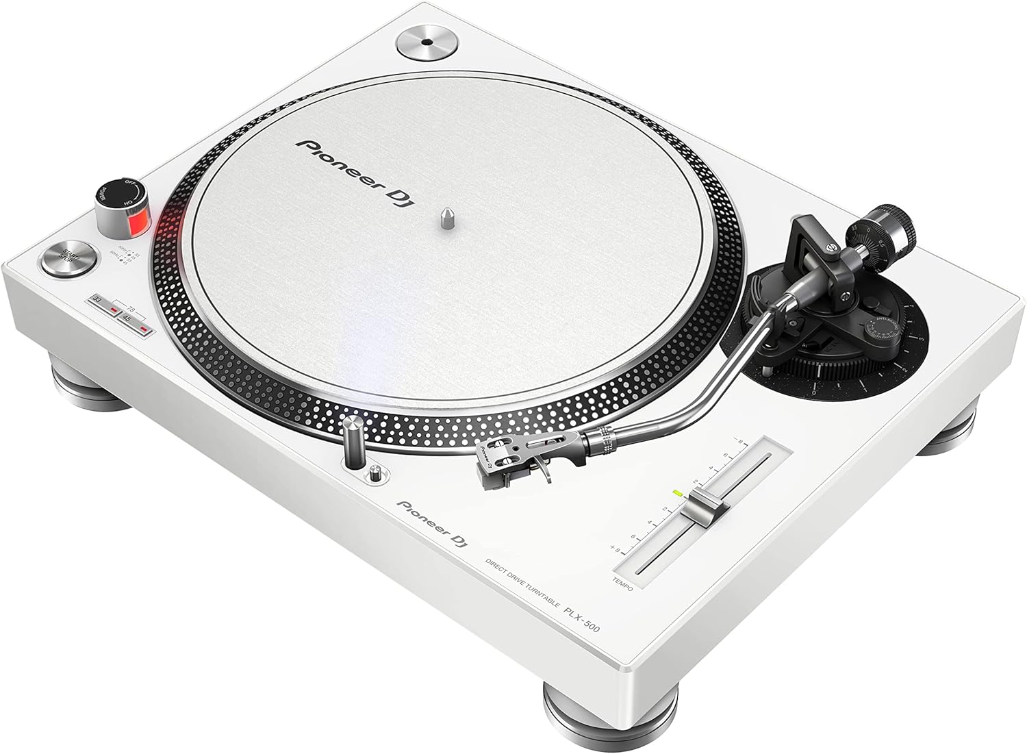 White Direct Drive DJ Turntable USB Recording