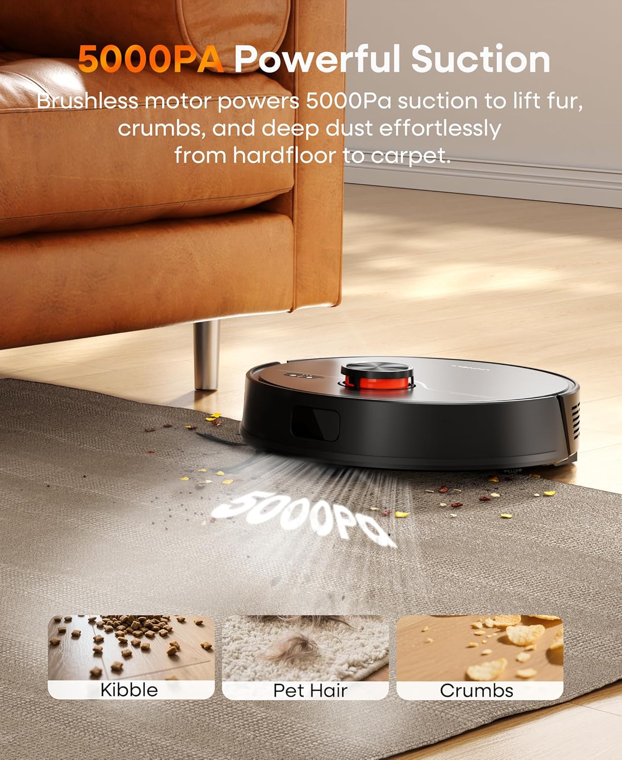 Robot Vacuum Mop 5000Pa Self Empty LiDAR Smart Cleaner