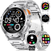 Military AMOLED Smart Watch Bluetooth Call LED Light