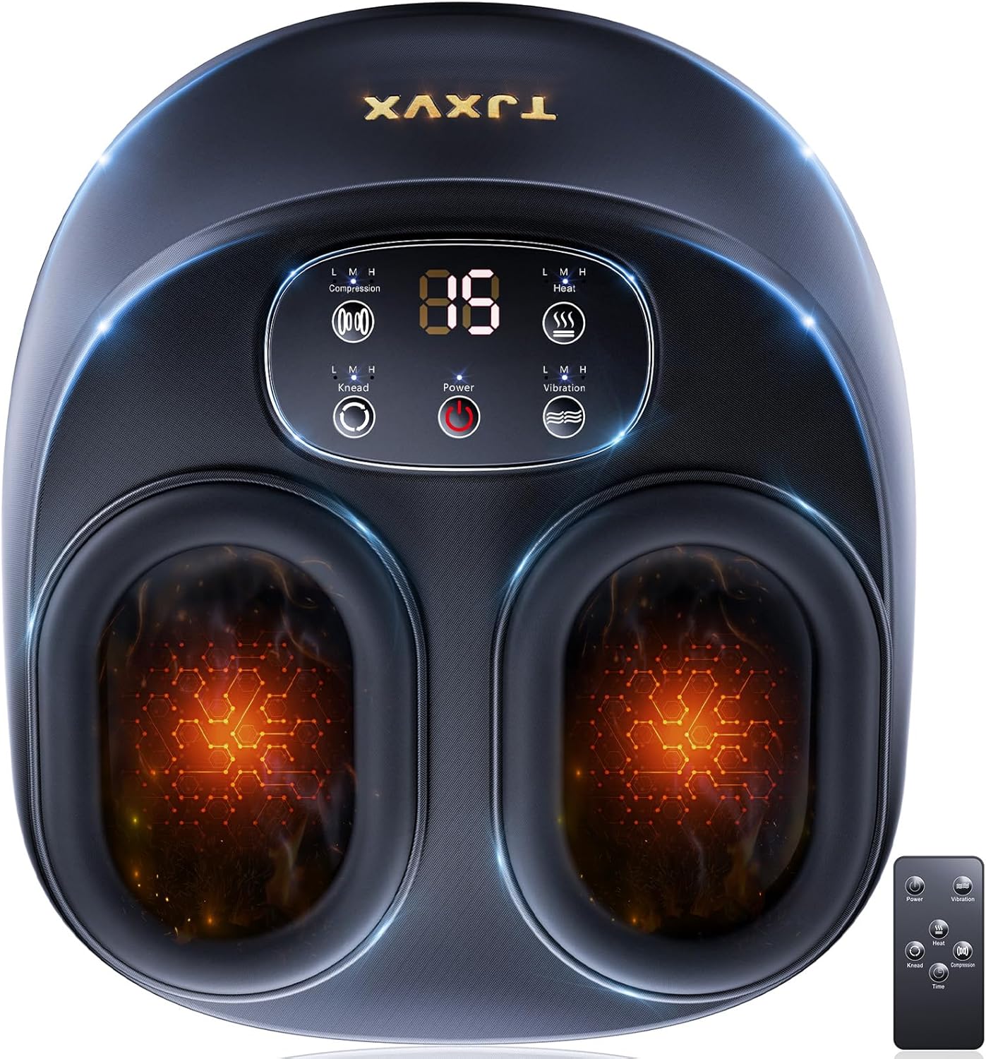 Shiatsu Foot Massager Heat Air Compression Remote Pain Relief