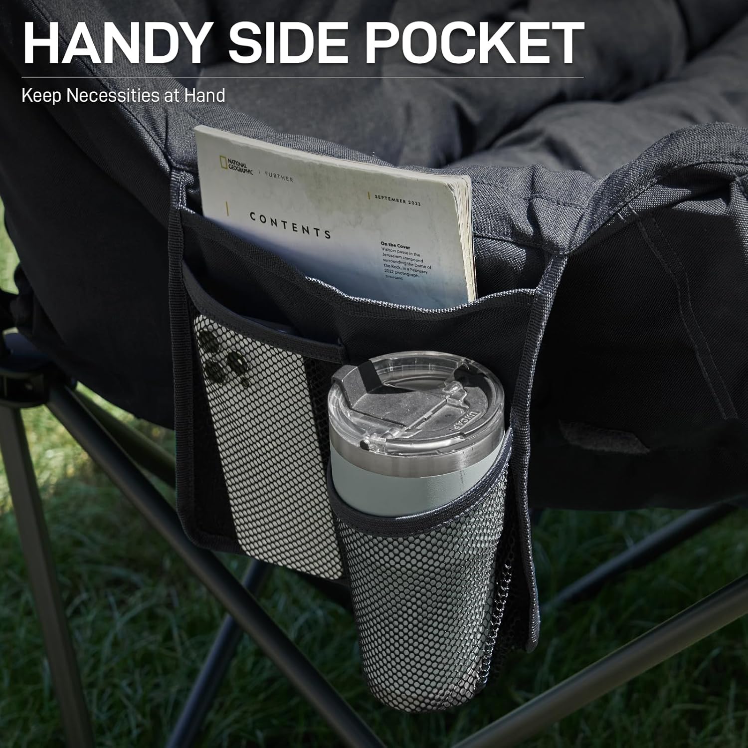 Double Camping Chair 400KG Heavy Duty Folding Sofa Seat