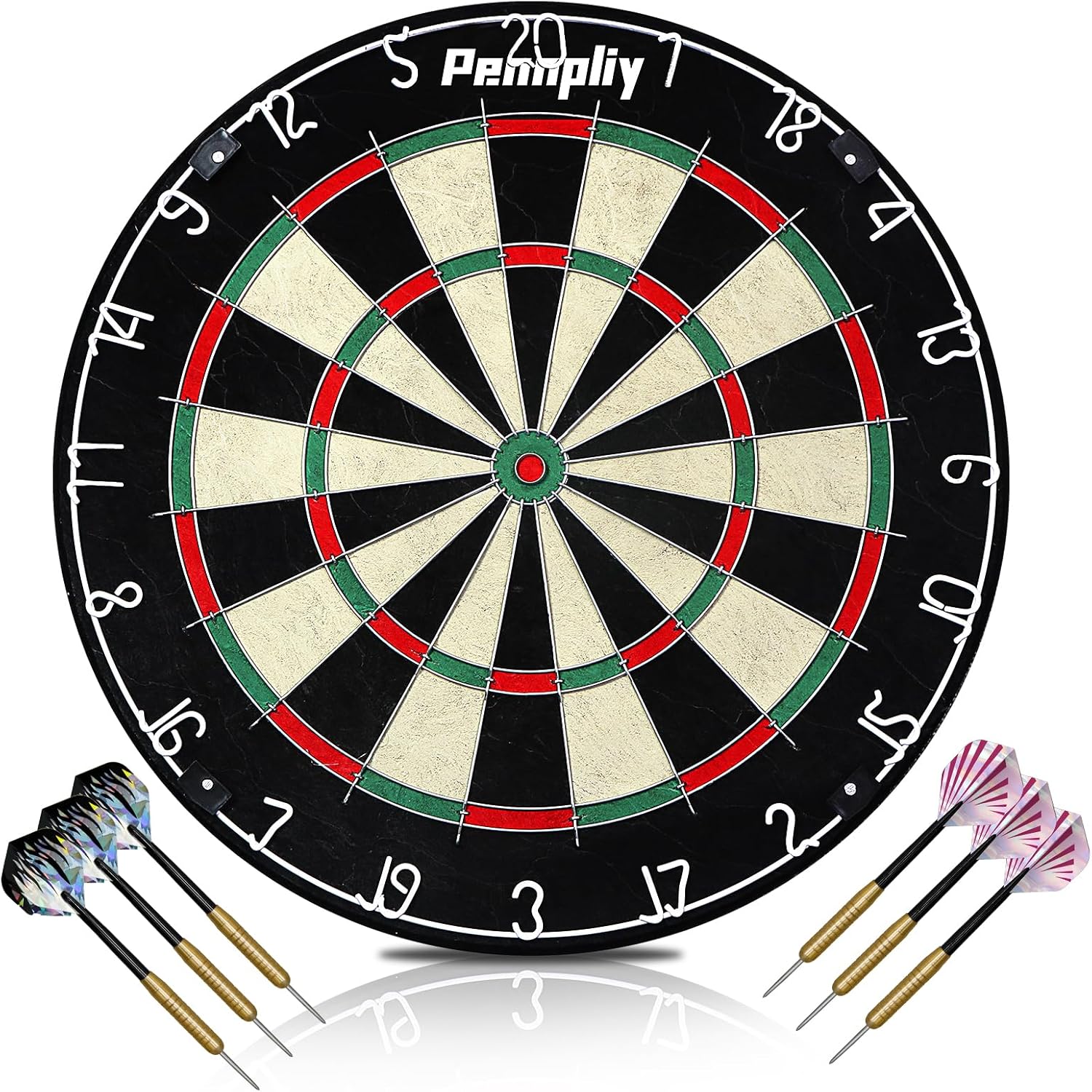 18in Bristle Dartboard Set Sisal Steel Tip Darts Professional Board