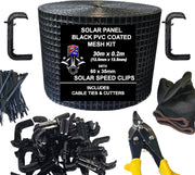 30M Solar Panel Bird Proofing Mesh Kit 60 35MM Clips