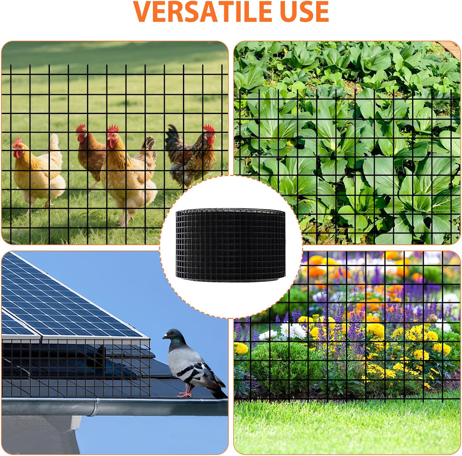 20CM x 30M Solar Panel Bird Mesh Proofing Kit Black