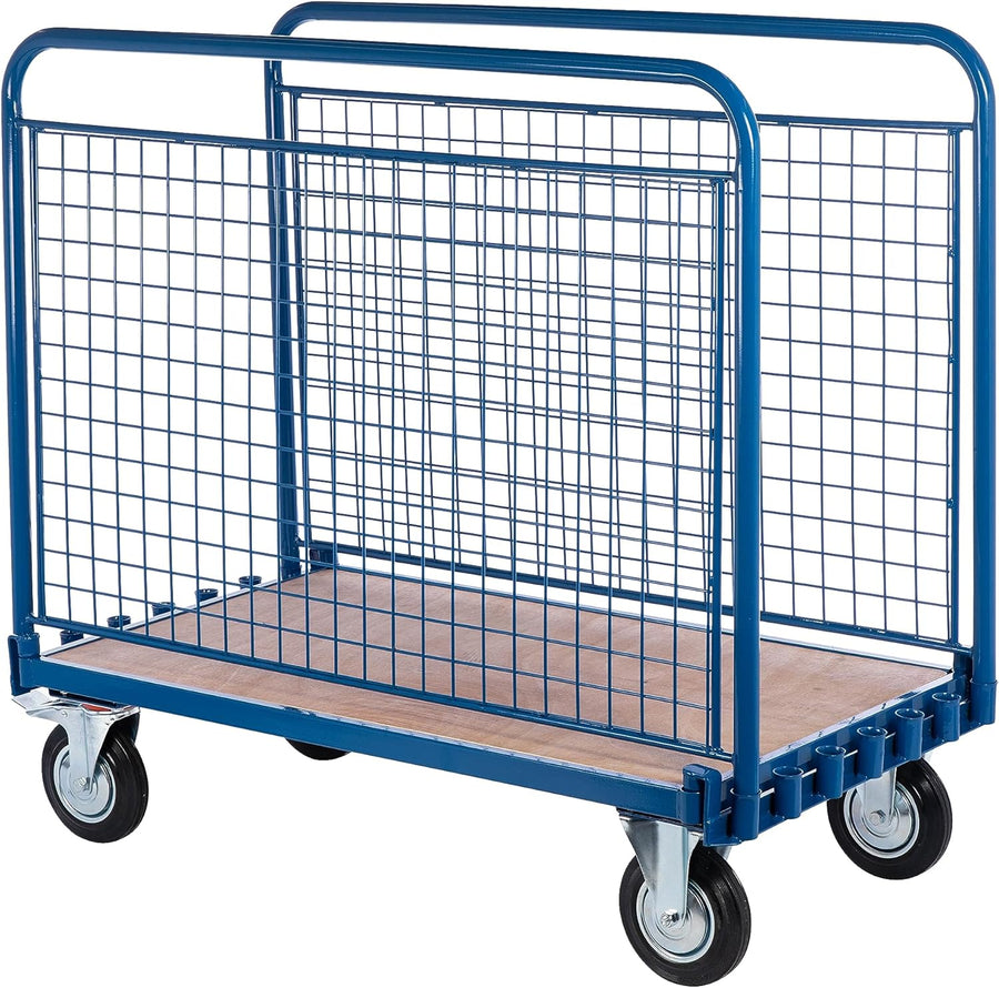Heavy Duty Steel Sheet Trolley 500KG Mesh Support Cart