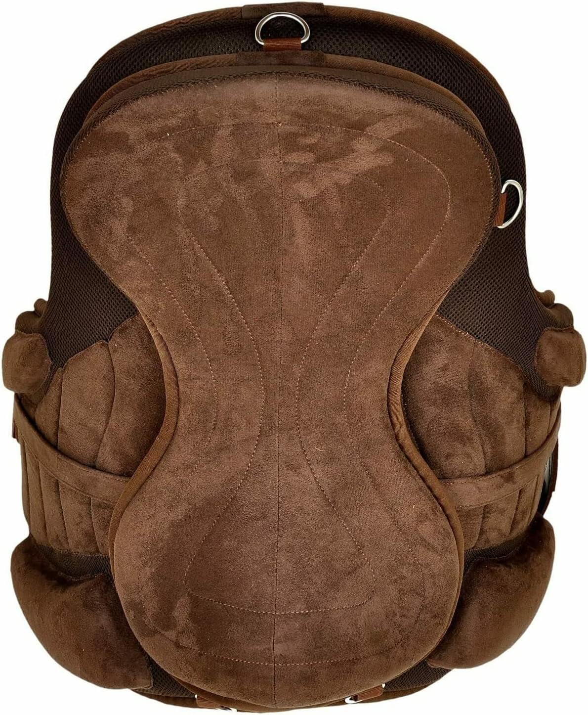 Treeless English Horse Saddle 16 Inch Brown Synthetic Suede Free Girth