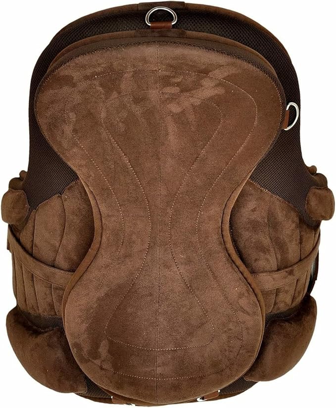 Treeless English Synthetic Saddle 17 Inch Brown