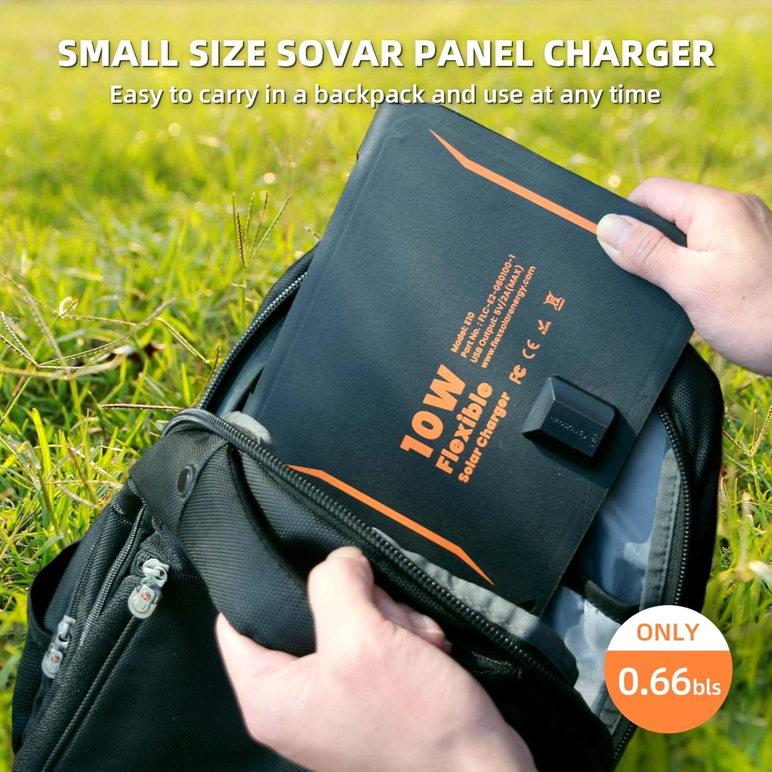 10W Foldable Solar Charger USB Camping Hiking Waterproof