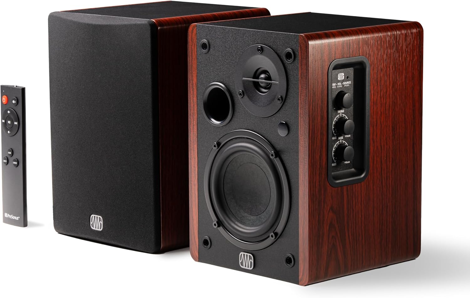 60W Active Bookshelf Speakers HiFi Stereo AUX RCA Studio Audio