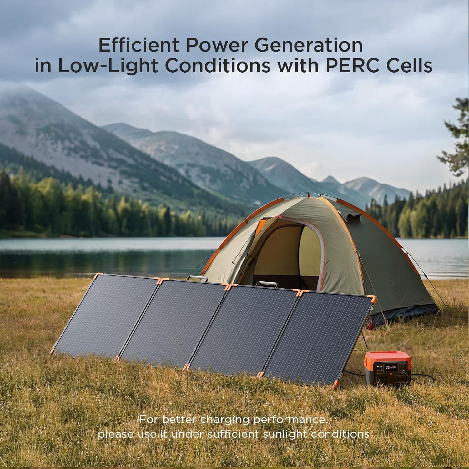 200W Foldable Solar Panel Tempered Glass IP67 RV Charger