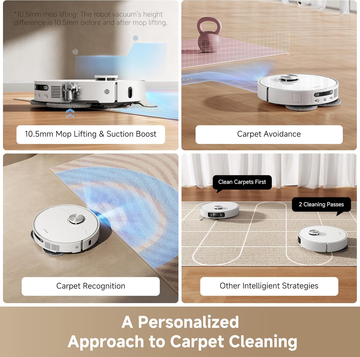 Robot Vacuum Mop 19000Pa Self Empty Auto Wash Dock LiDAR