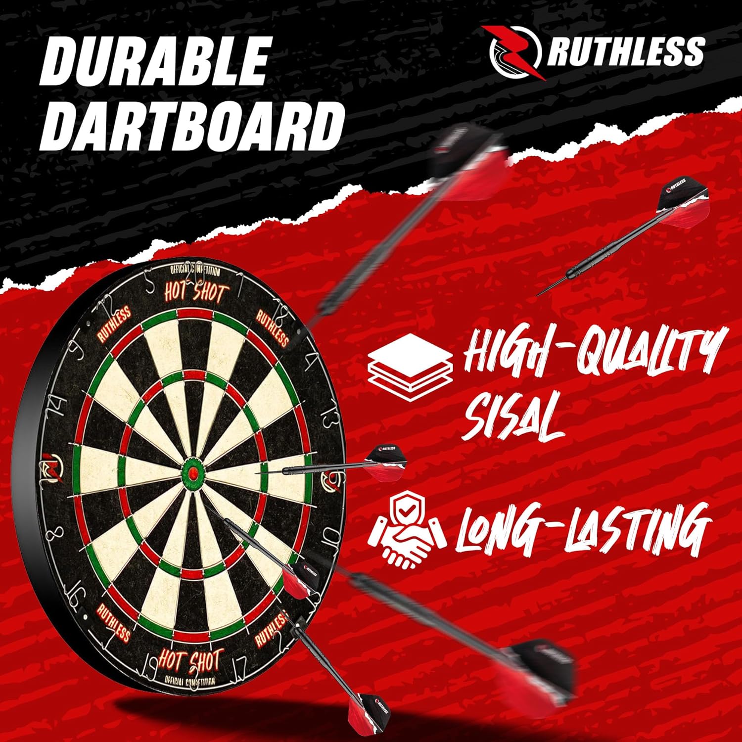 Home Dart Board Cabinet Set LED Light Scoreboard 2 Darts Wood