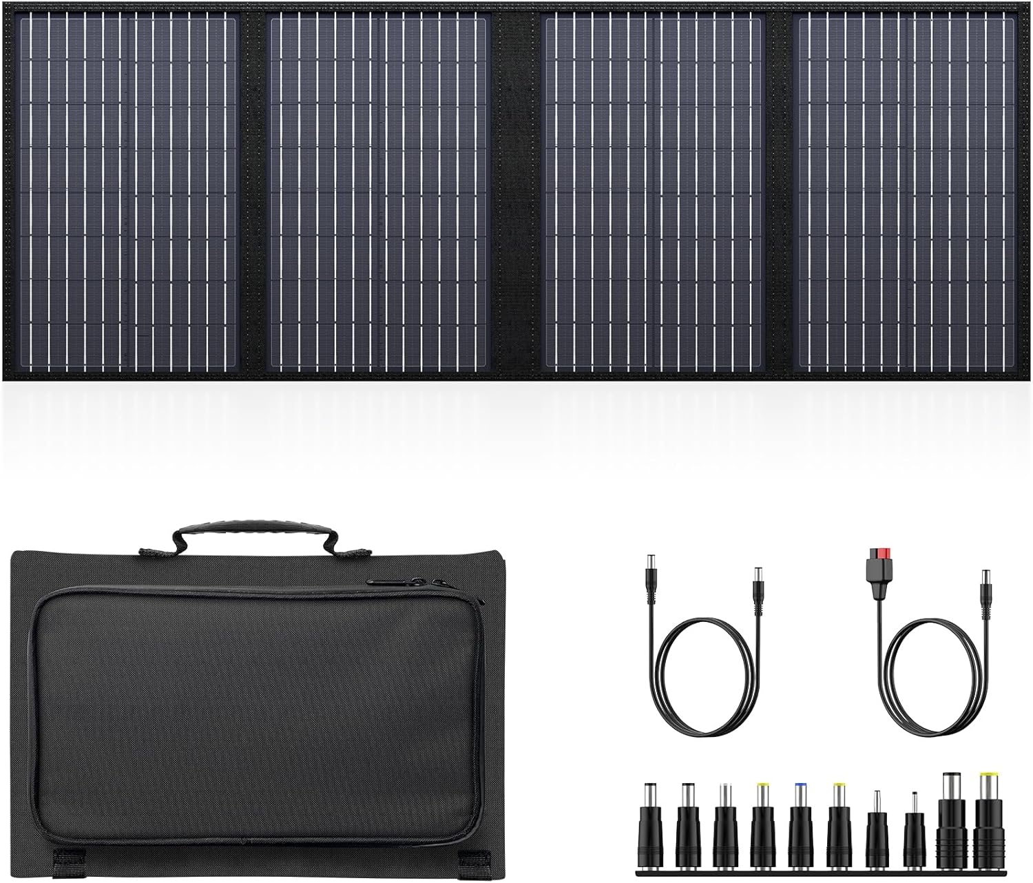 60W Portable Foldable Solar Panel USB C QC3.0 Camping Charger