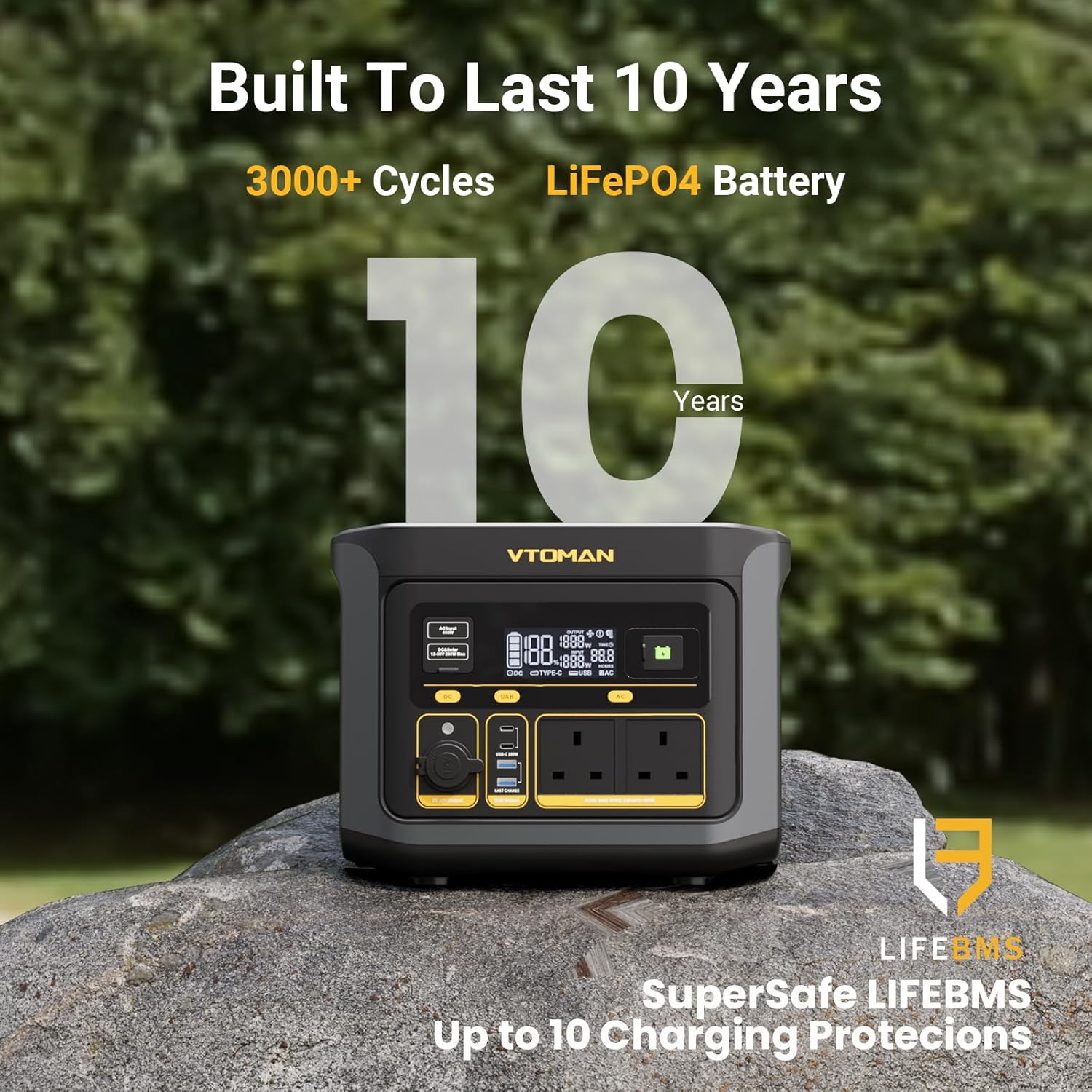 600W Portable Power Station With 400W Solar Panel 499Wh