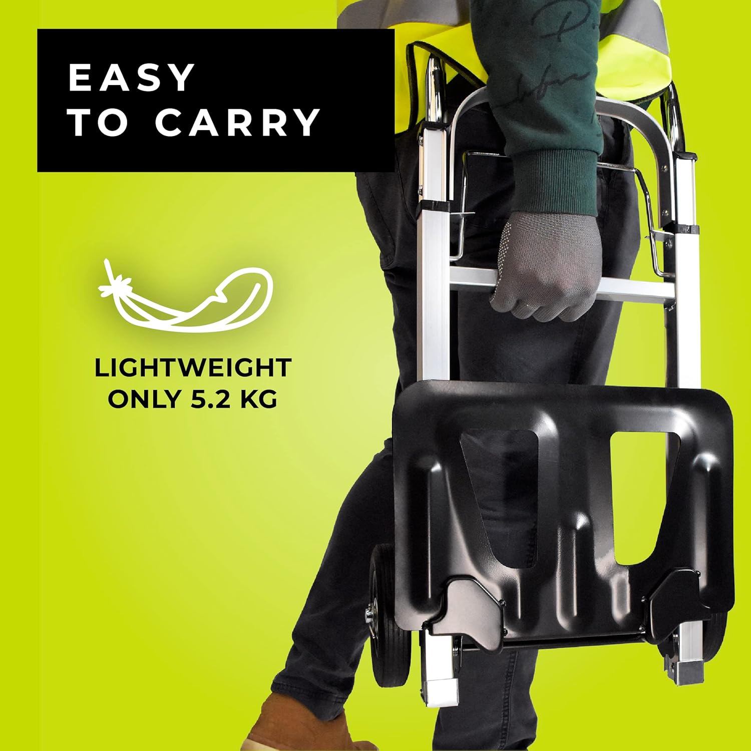 Portable Folding Hand Truck Trolley 90KG Aluminium Cart