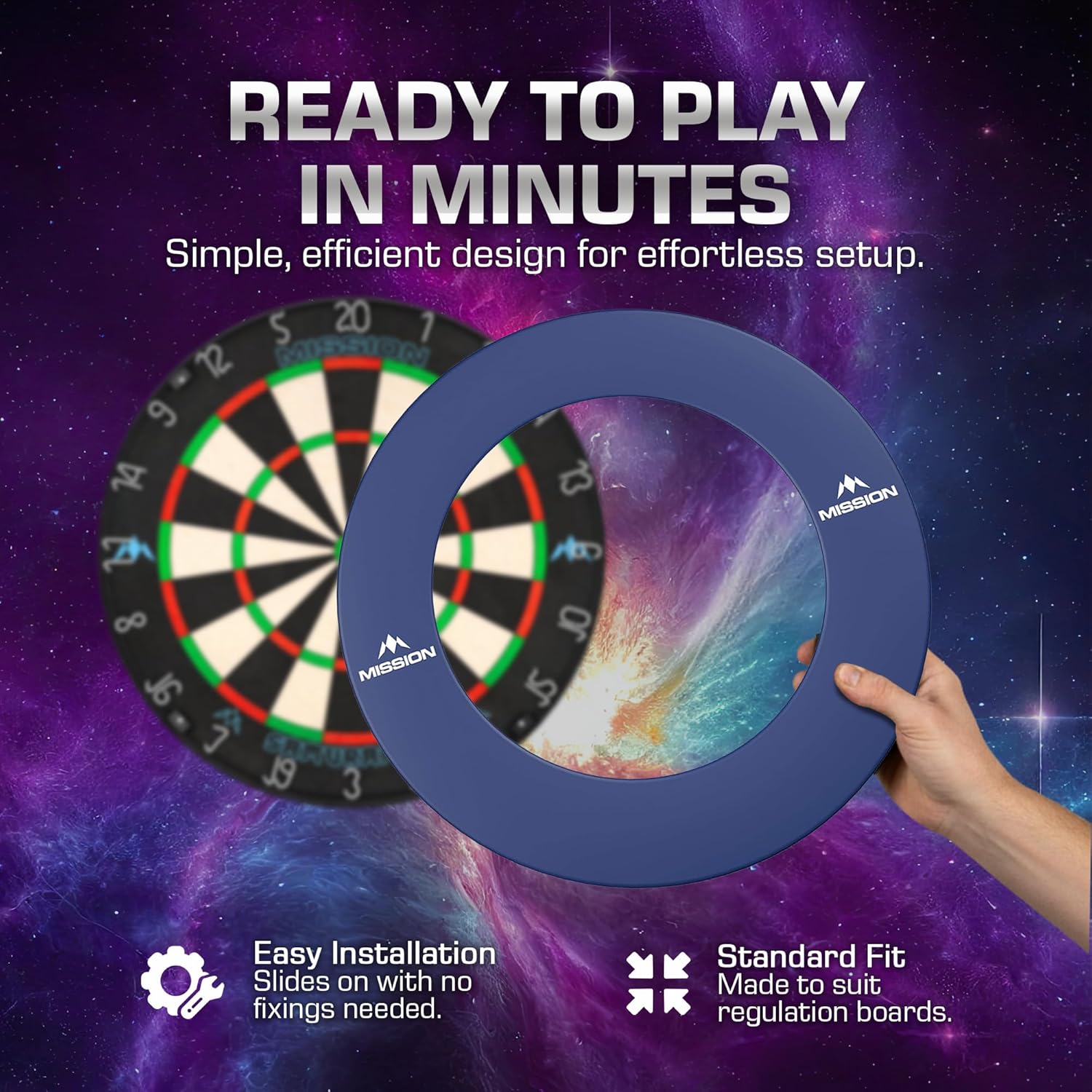 Dartboard Surround Ring Wall Protector 68cm Heavy Duty Foam