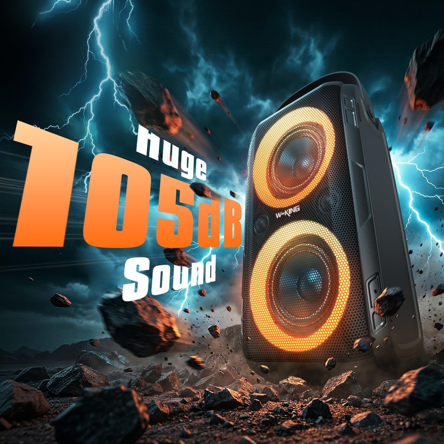 180W Portable Bluetooth Party Speaker Bass LED 24H TWS