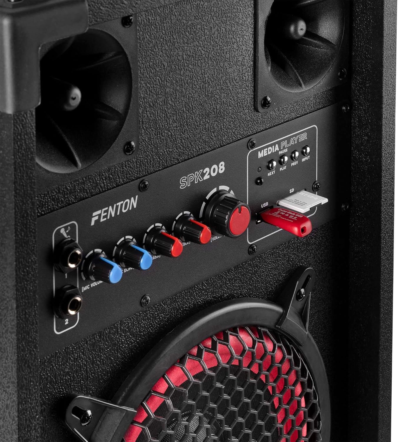 Active Party Speakers 800W Pair Bluetooth DJ Karaoke