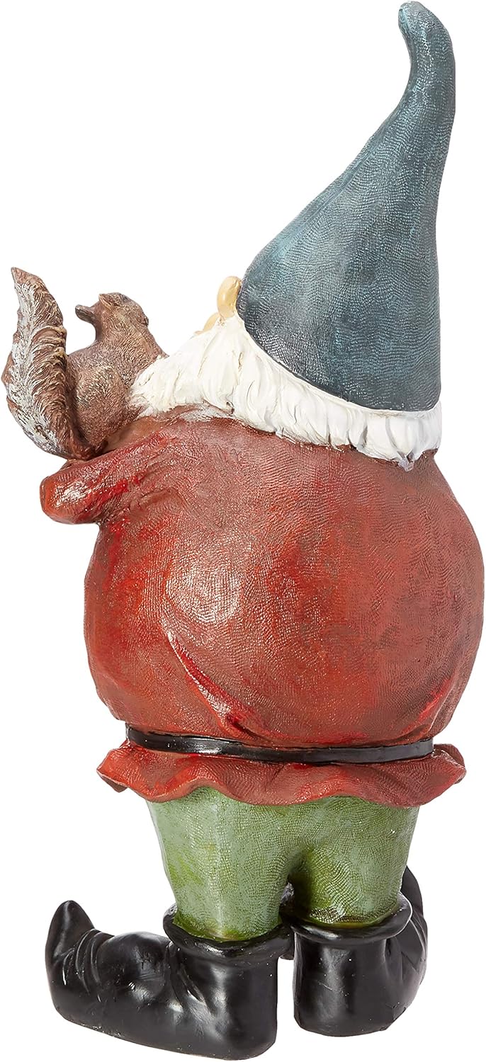 Funny Garden Gnome Statue Large Resin Outdoor Lawn Decor 43cm