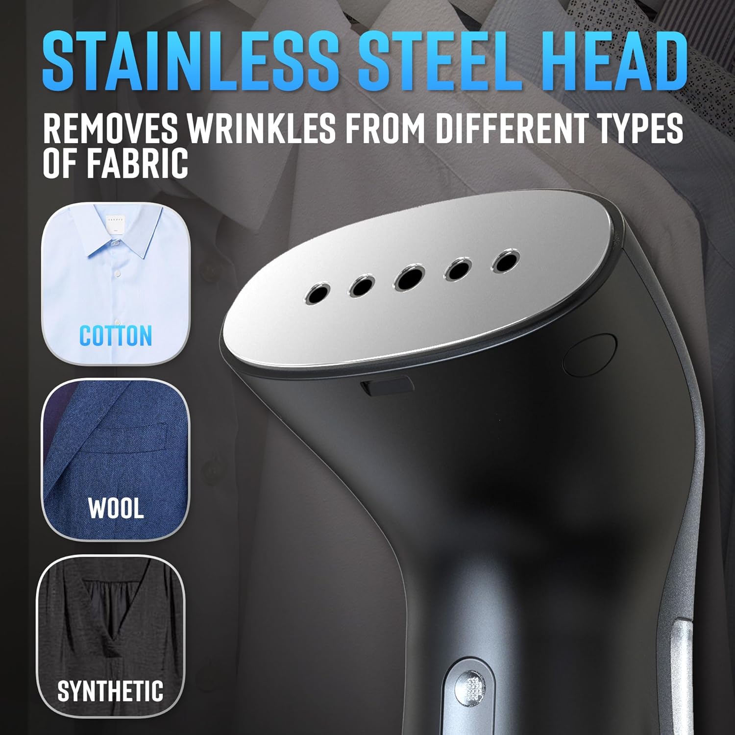 Handheld Garment Steamer 1000W Fast Heat 25s Travel Iron