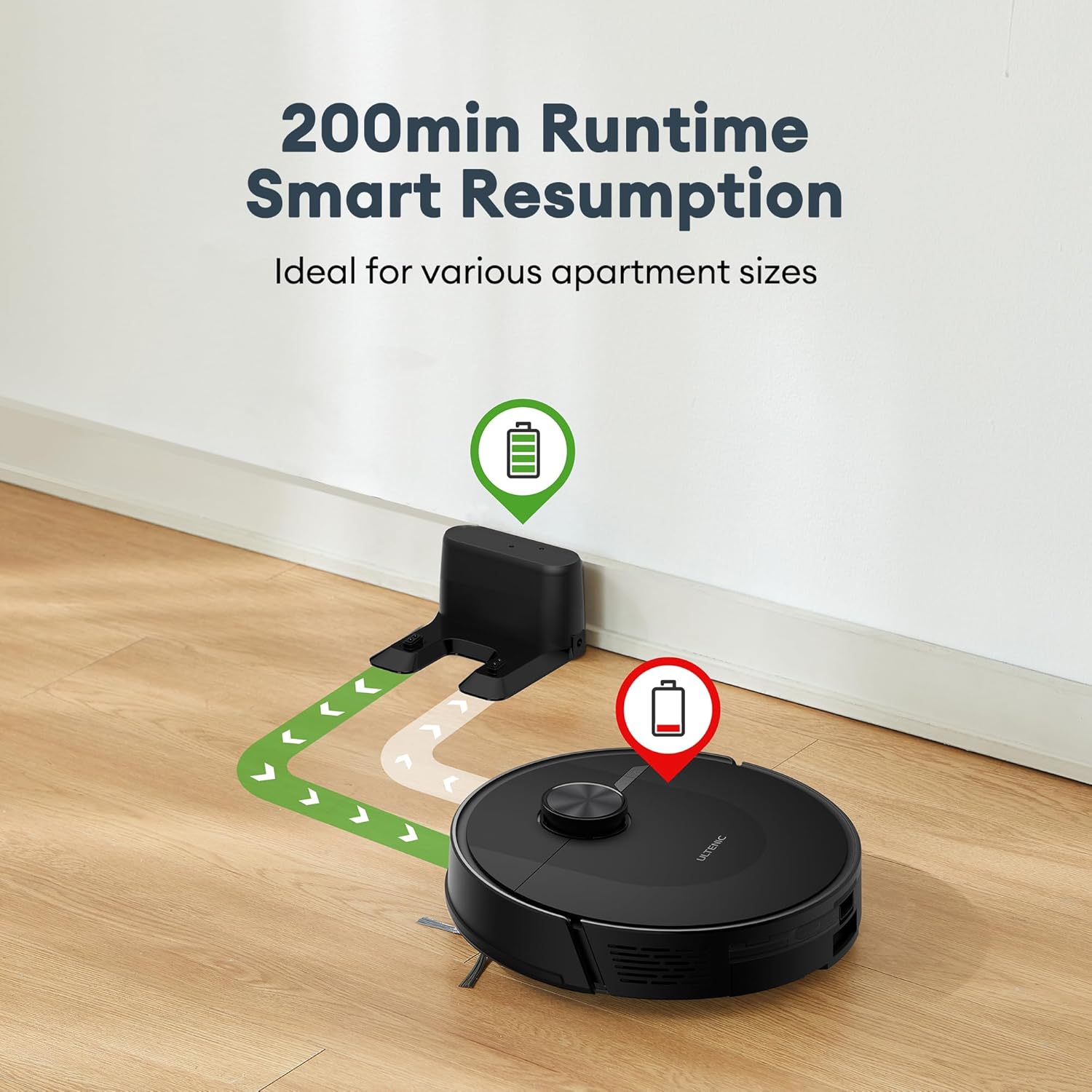 Robot Vacuum Mop 8000Pa LiDAR Smart Mapping Pet Hair