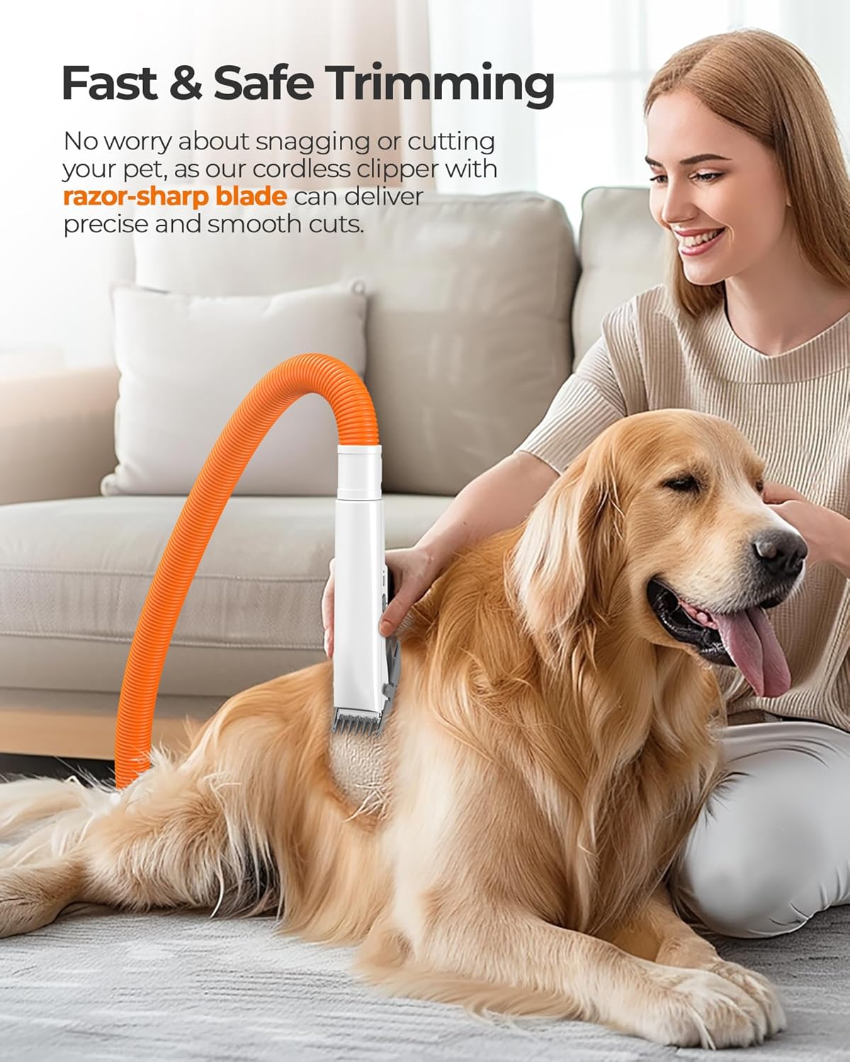 Dog Grooming Vacuum Kit 13KPa Dryer Clippers Set