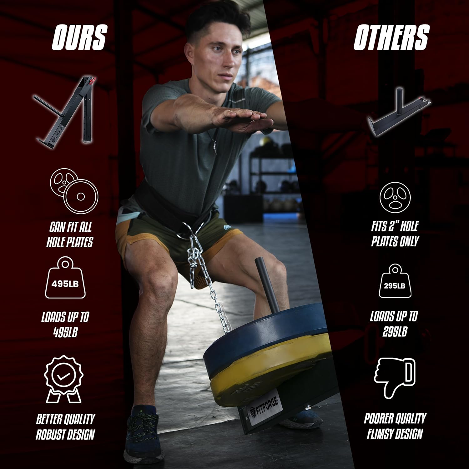 Belt Squat Attachment Power Rack Add On Heavy Duty Leg Trainer