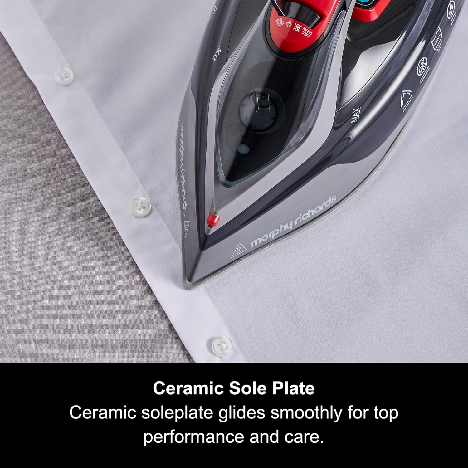 3000W Steam Iron LED Display Ceramic Soleplate 450ml Tank