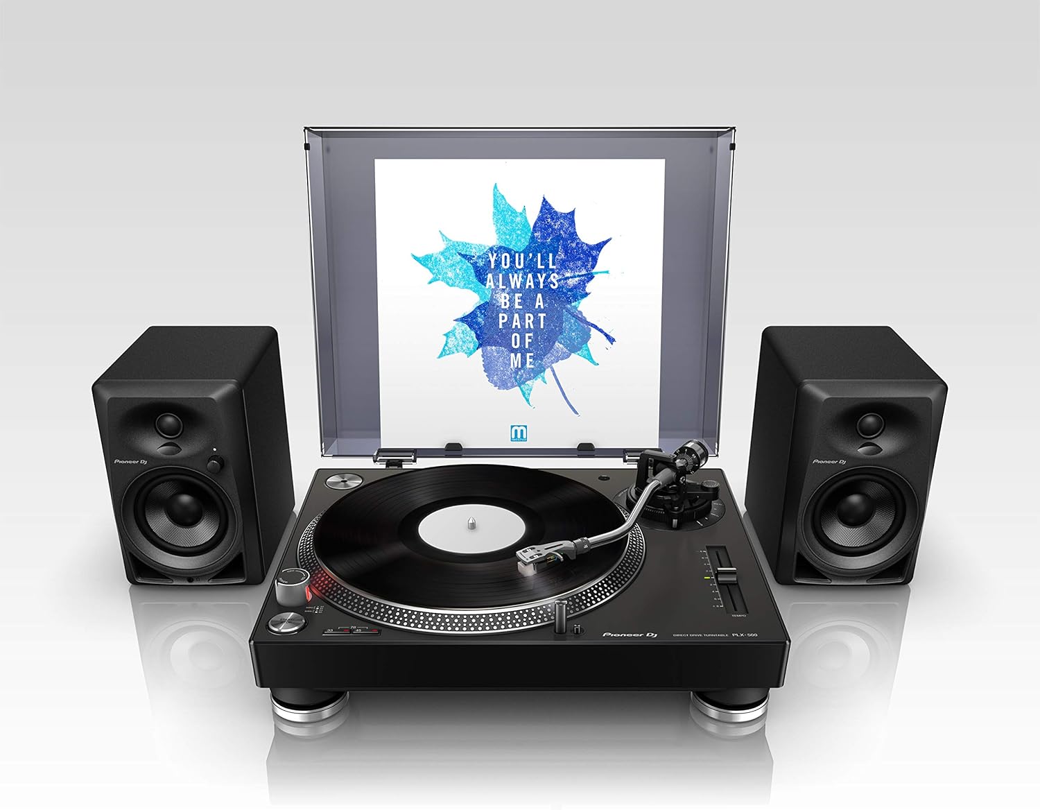 Direct Drive DJ Turntable USB Recording, Scratch & Mix, Black