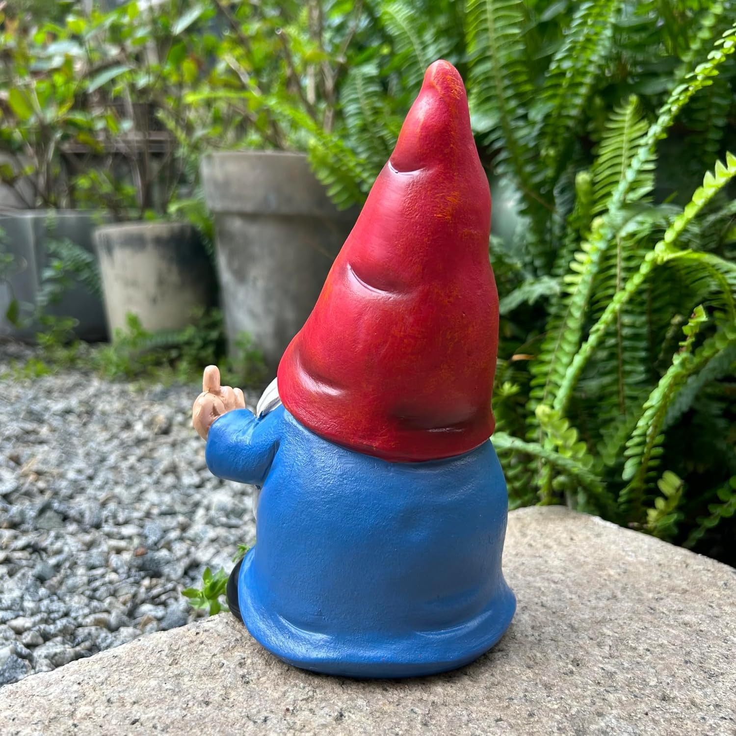 Middle Finger Gnome Statue Funny Naughty Garden Decor