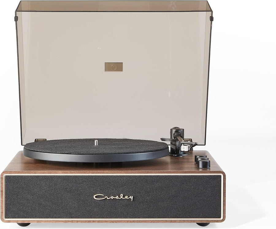 Bluetooth Vinyl Record Player with 60W Speakers Walnut