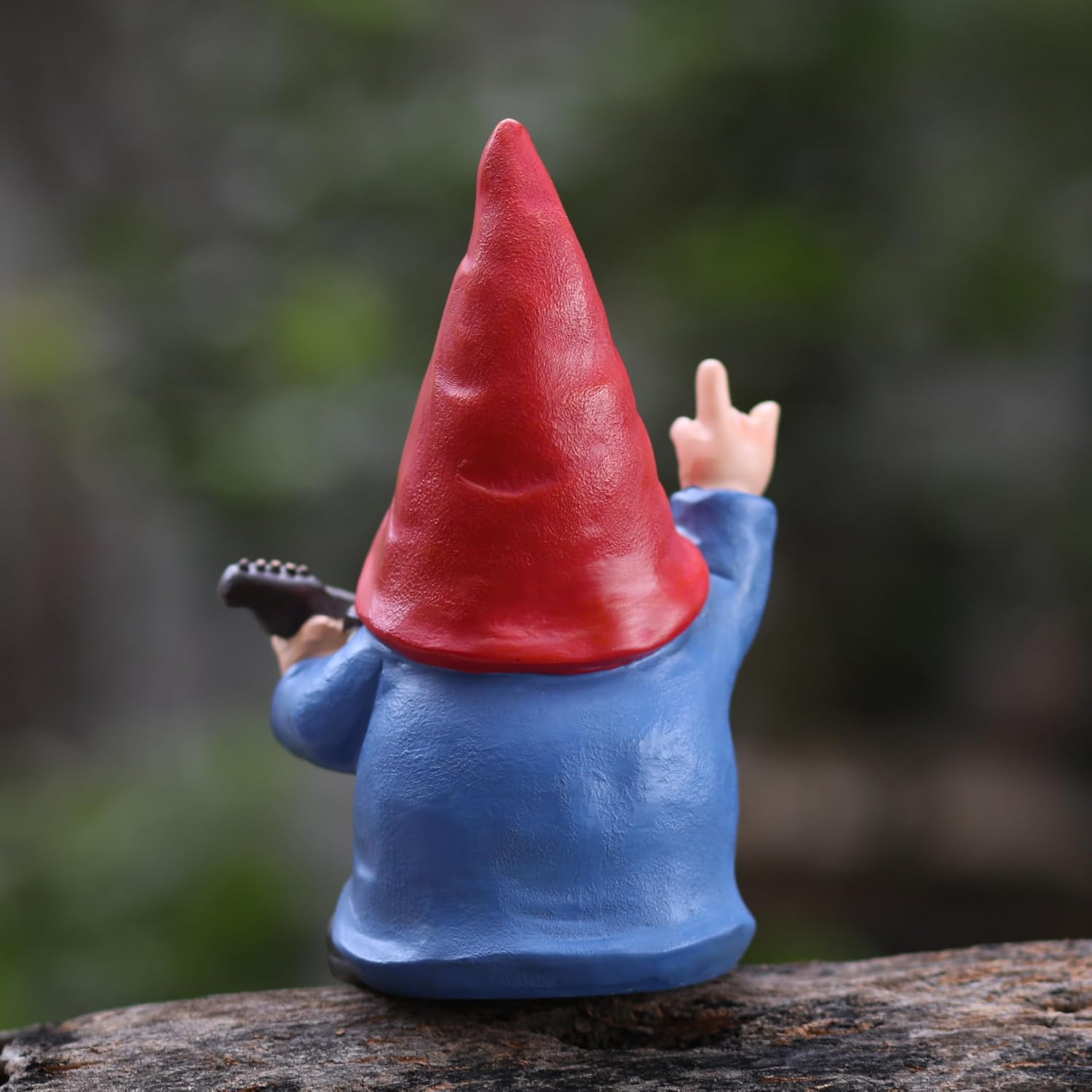 Gnome Guitar Statue Garden Decor Funny Rock Gnome Ornament