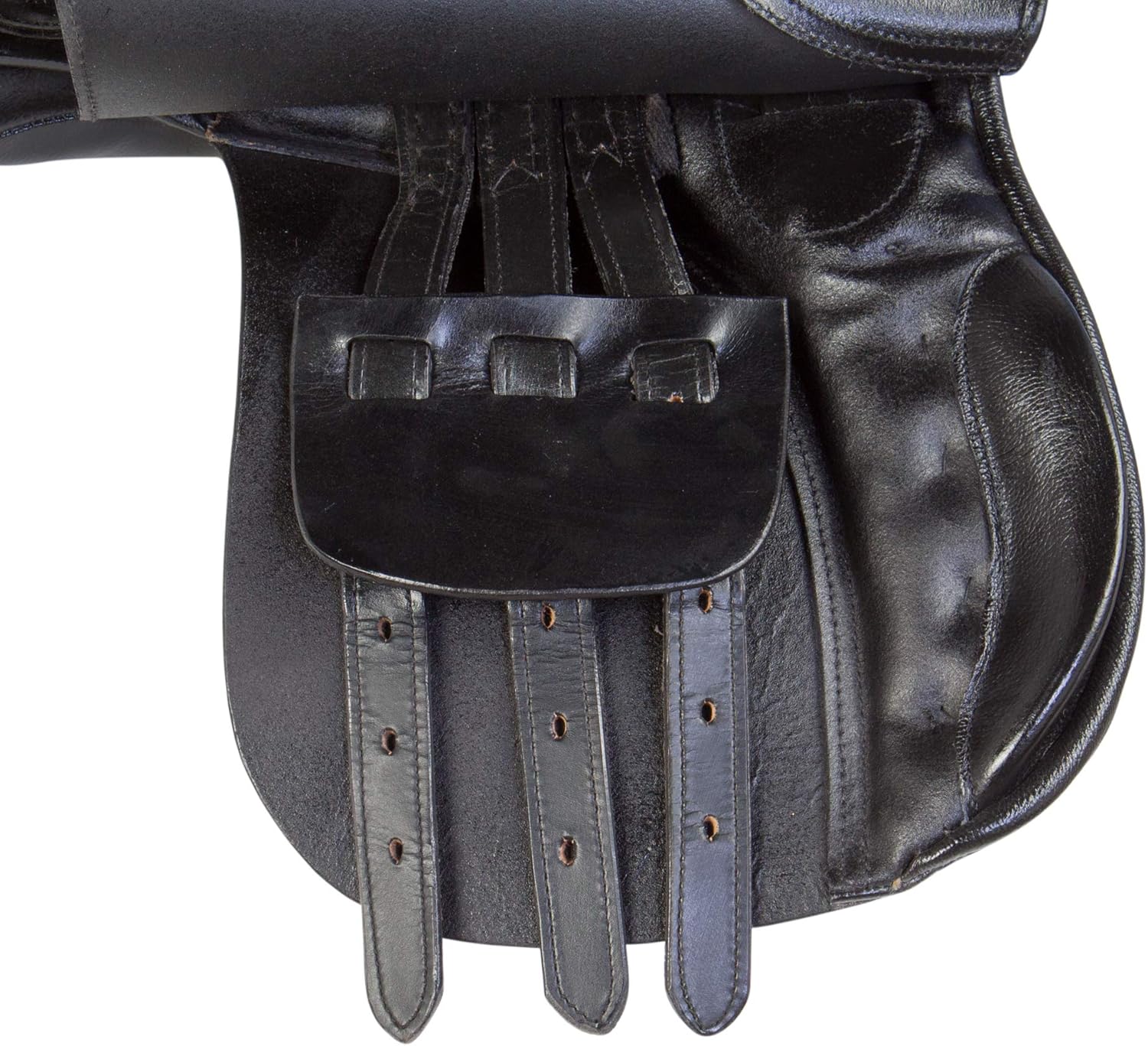 13 Inch English Leather Saddle Tack Set with Padded Seat