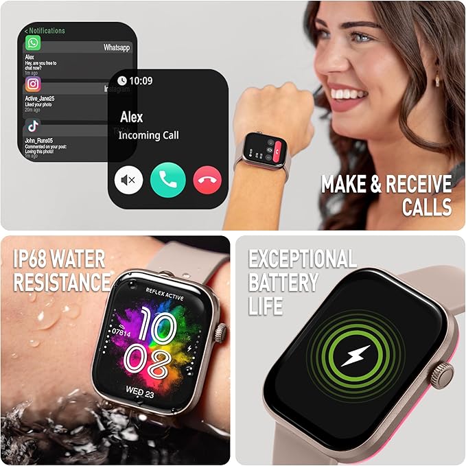 AMOLED Calling Smart Watch 1.85 Mink Strap