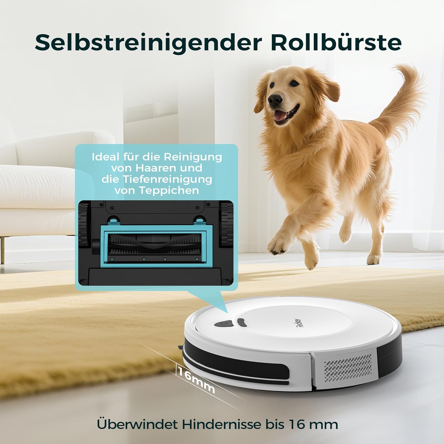 Robot Vacuum Cleaner 3800Pa Smart App Remote Pet Hair Auto Charge