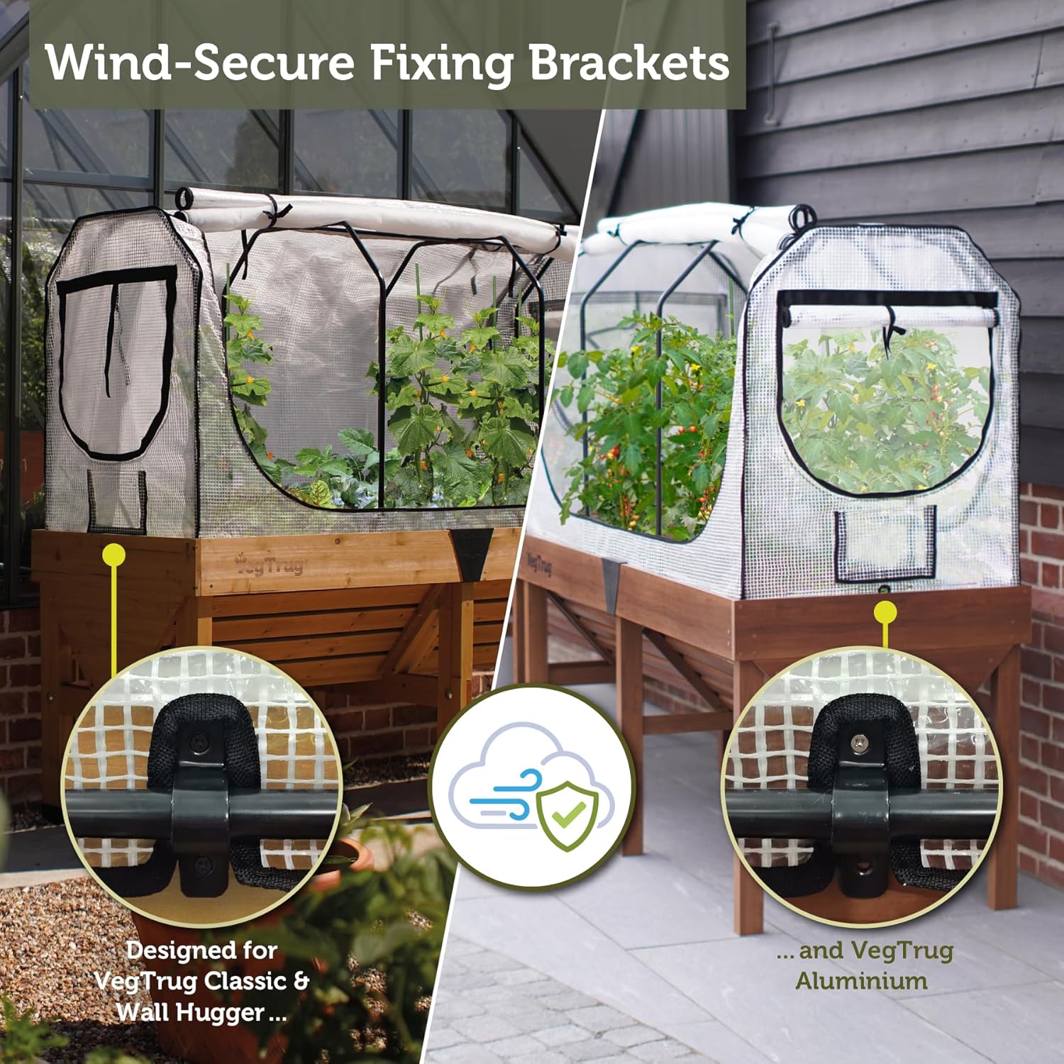 Medium Greenhouse Frame and Multi Cover Set 180cm White