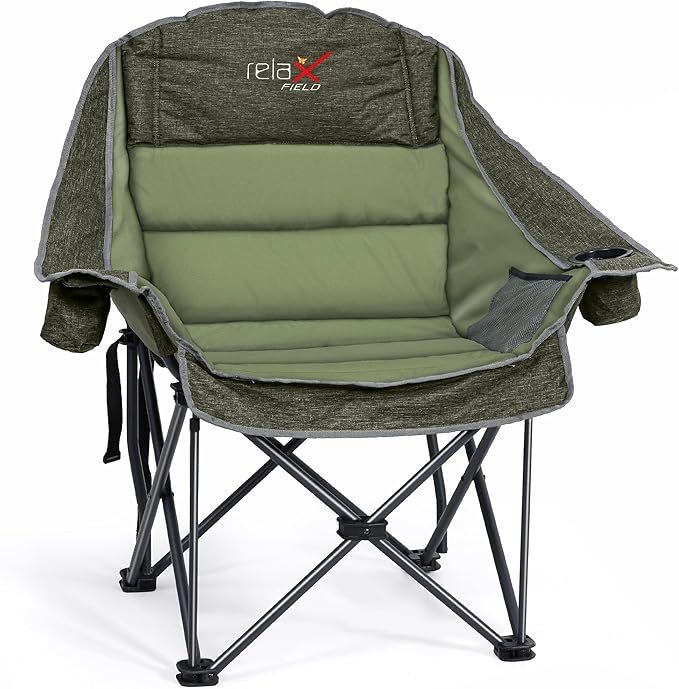 Oversized Padded Camping Chair 227KG Green