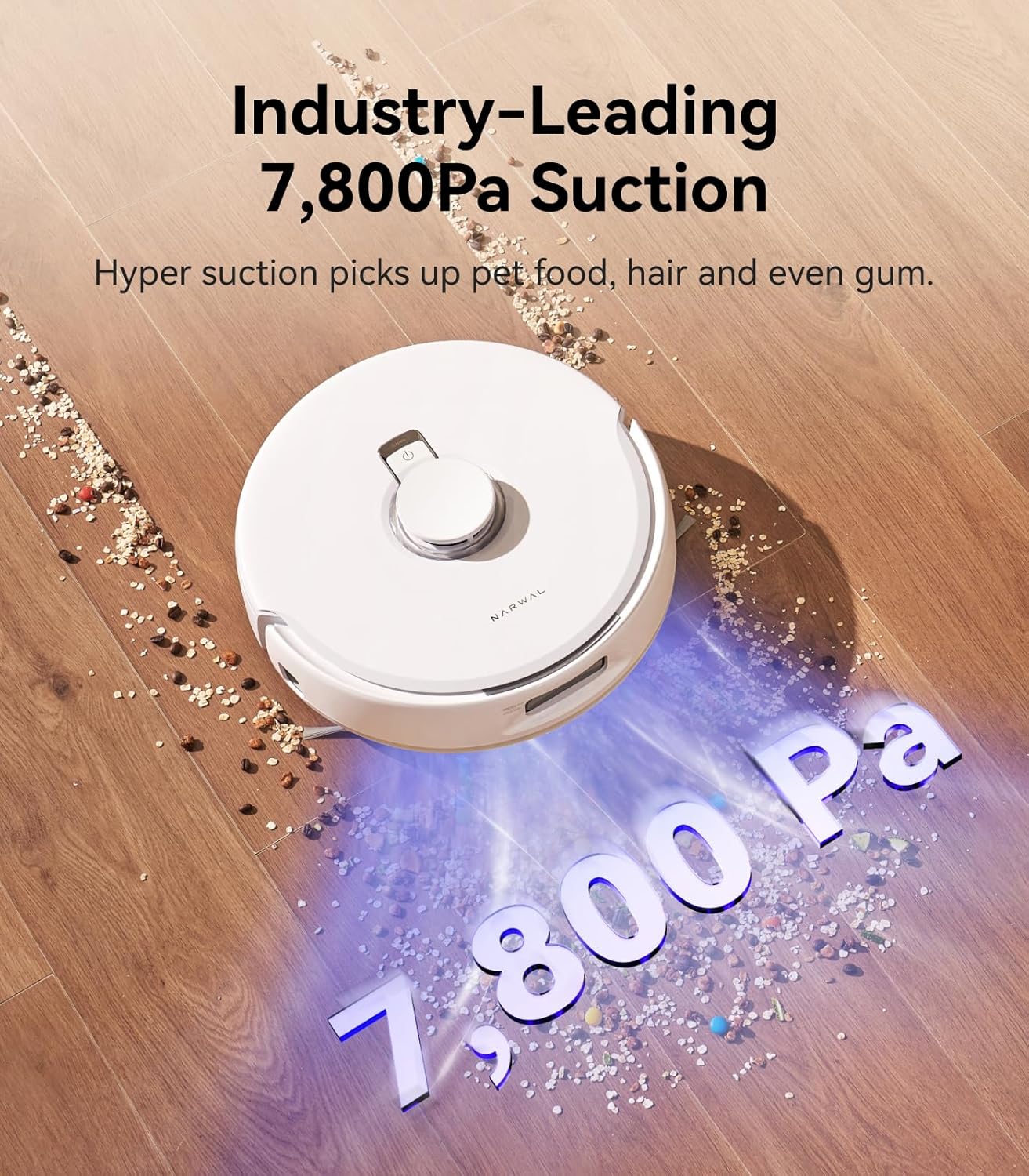 Robot Vacuum Mop Self Empty 7800Pa LiDAR Mapping Pet Hair Clean