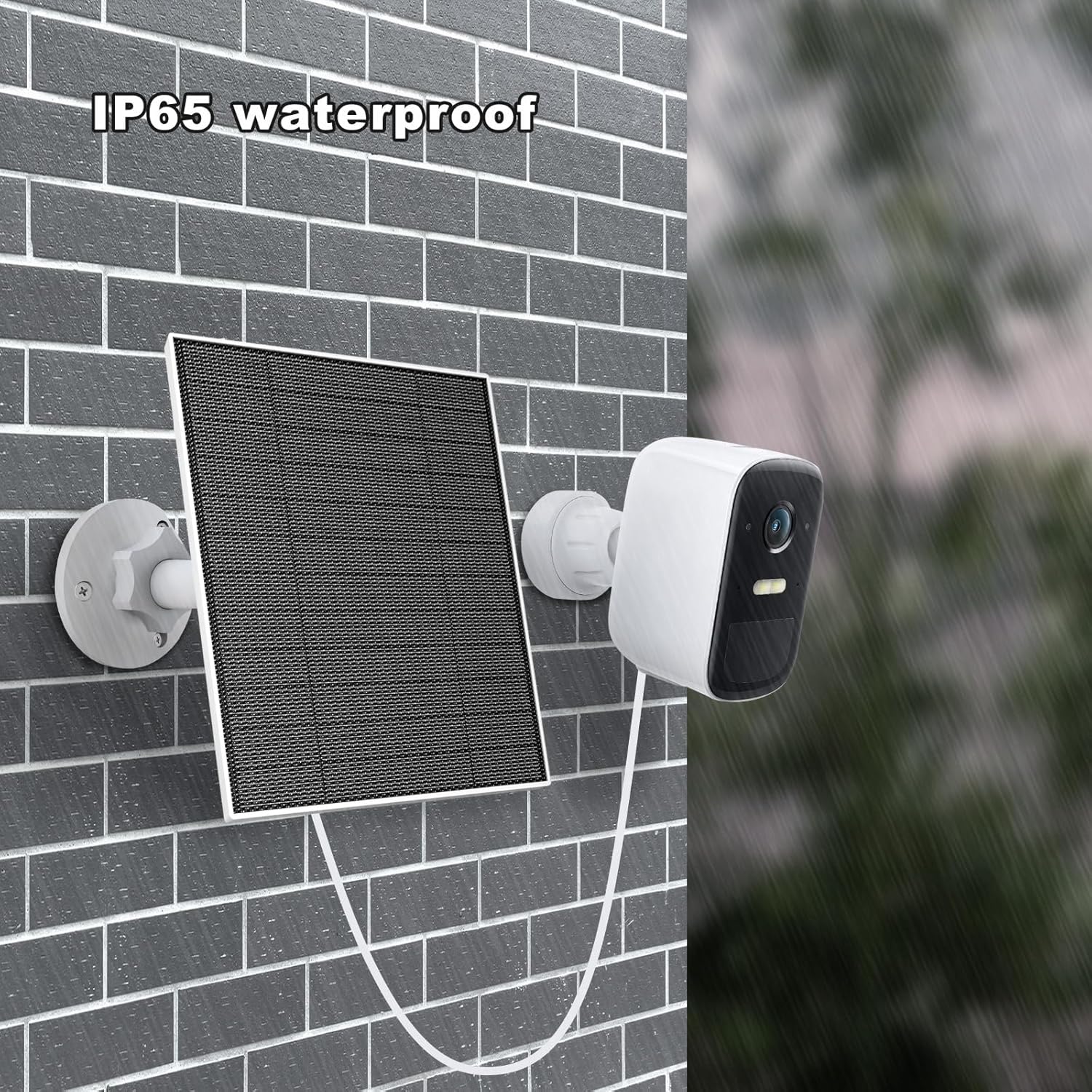 5W Solar Panel for Camera USB C Waterproof IP65 3 Pack Mount