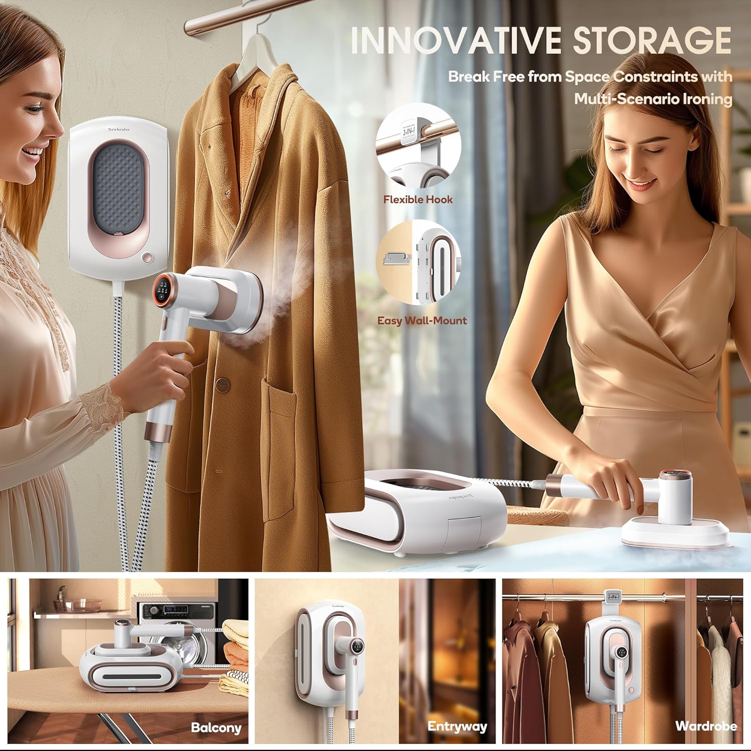 Steam Generator Iron 1600W Clothes Steamer Station 1.2L Tank