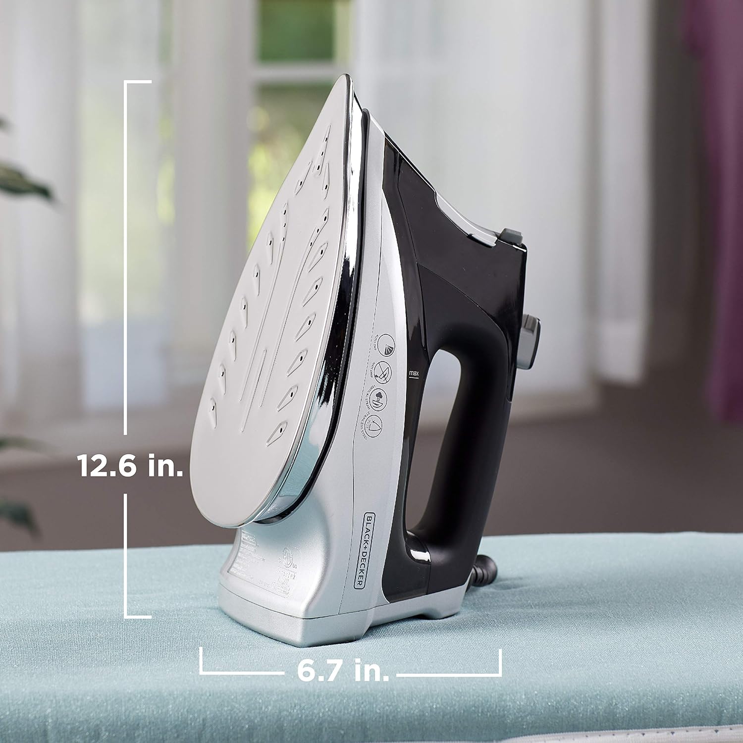 Digital Steam Iron 1800W LCD Display Auto Shutoff Anti Drip