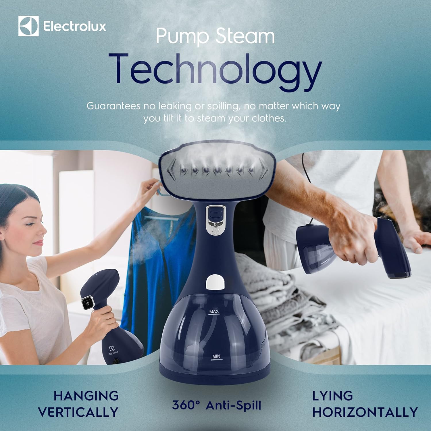 Handheld Garment Steamer 1500W 30s Heat 300ml Tank Portable