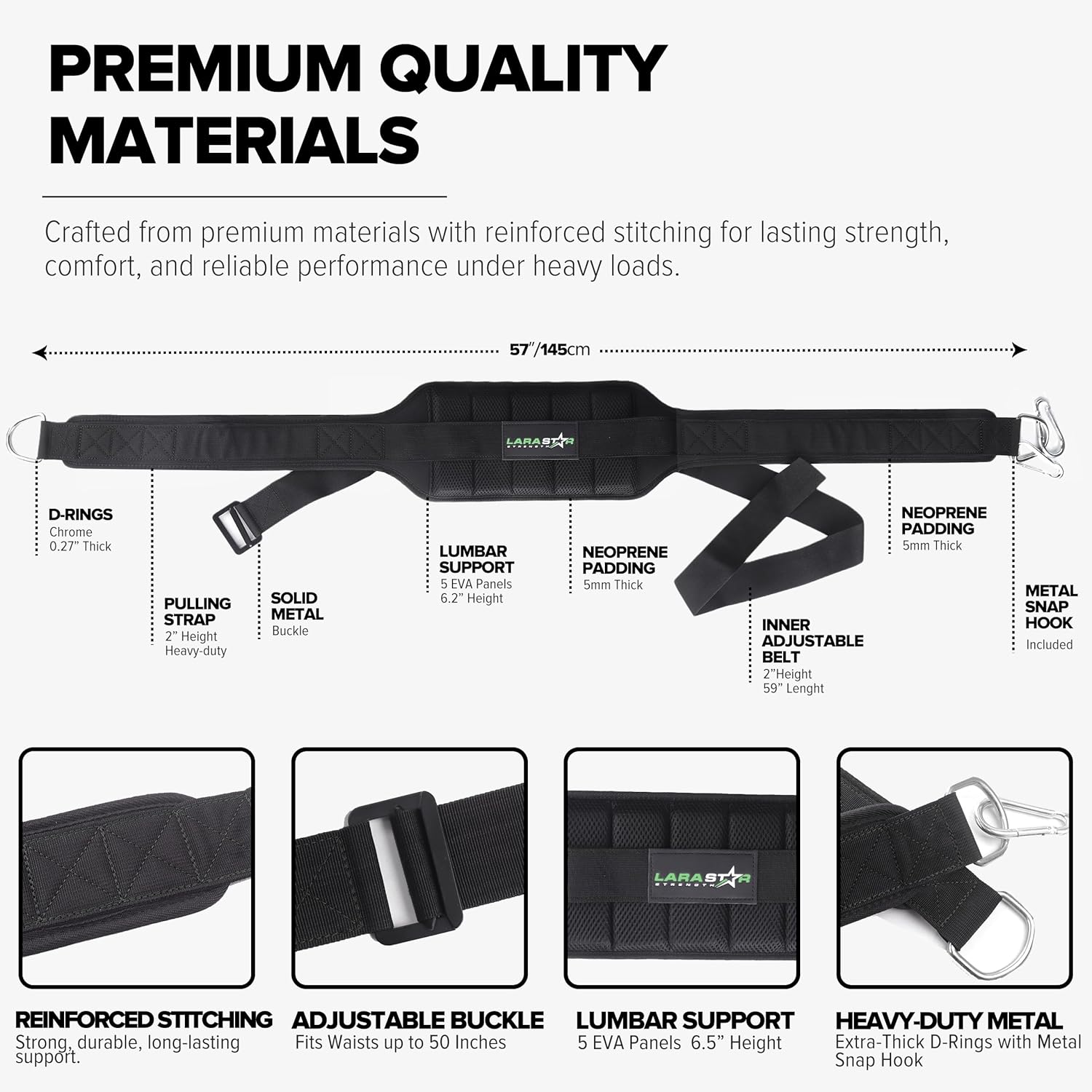 Dip Belt for Belt Squats Weighted Pull Up Powerlifting Belt