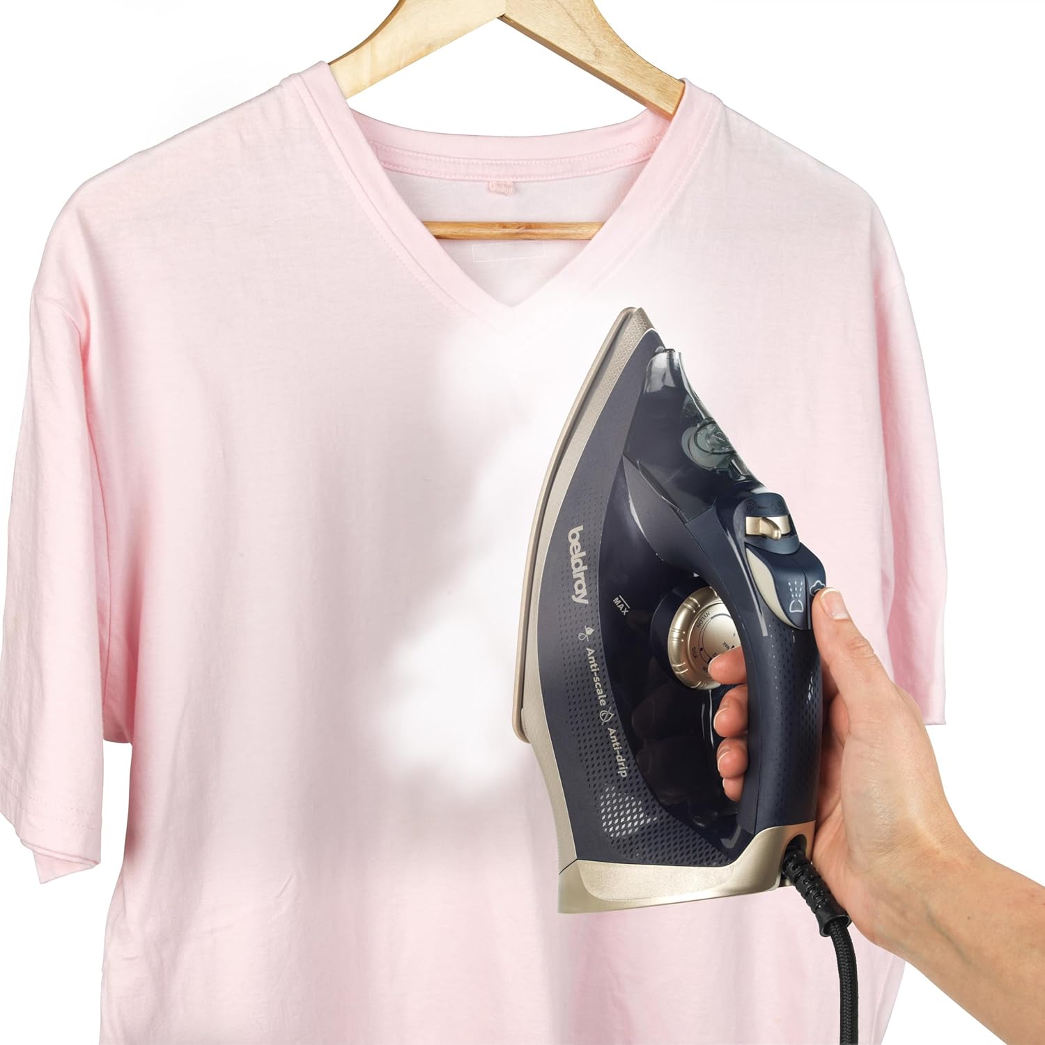 2200W Steam Iron 100g Steam Boost Ceramic Soleplate 330ml Tank