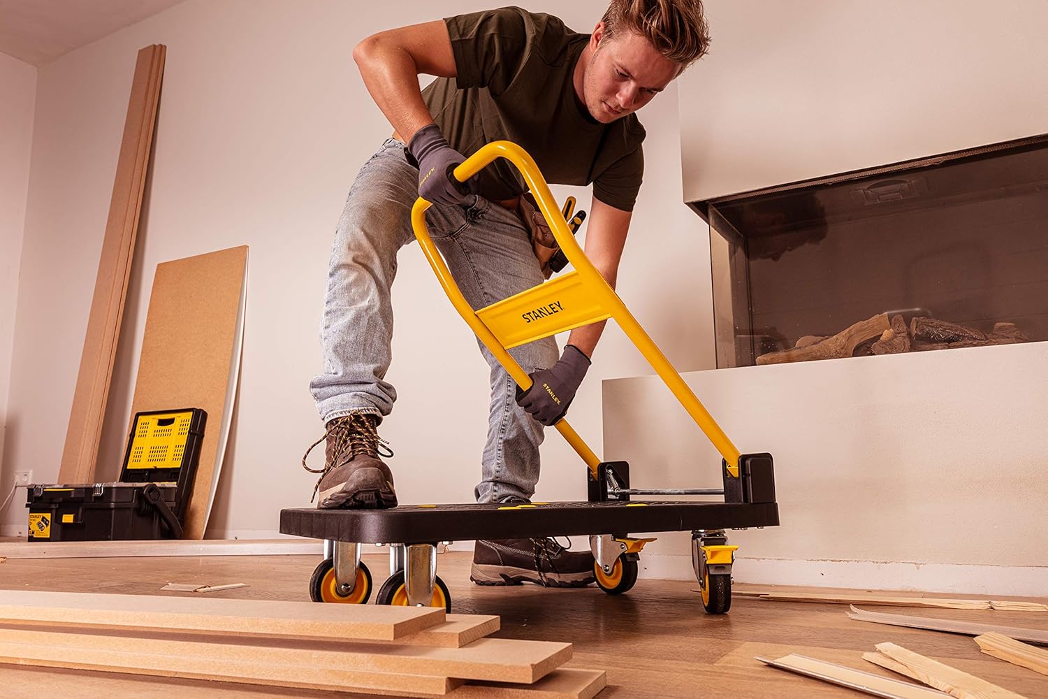 Professional Folding Platform Truck 150KG 4 Wheel Trolley