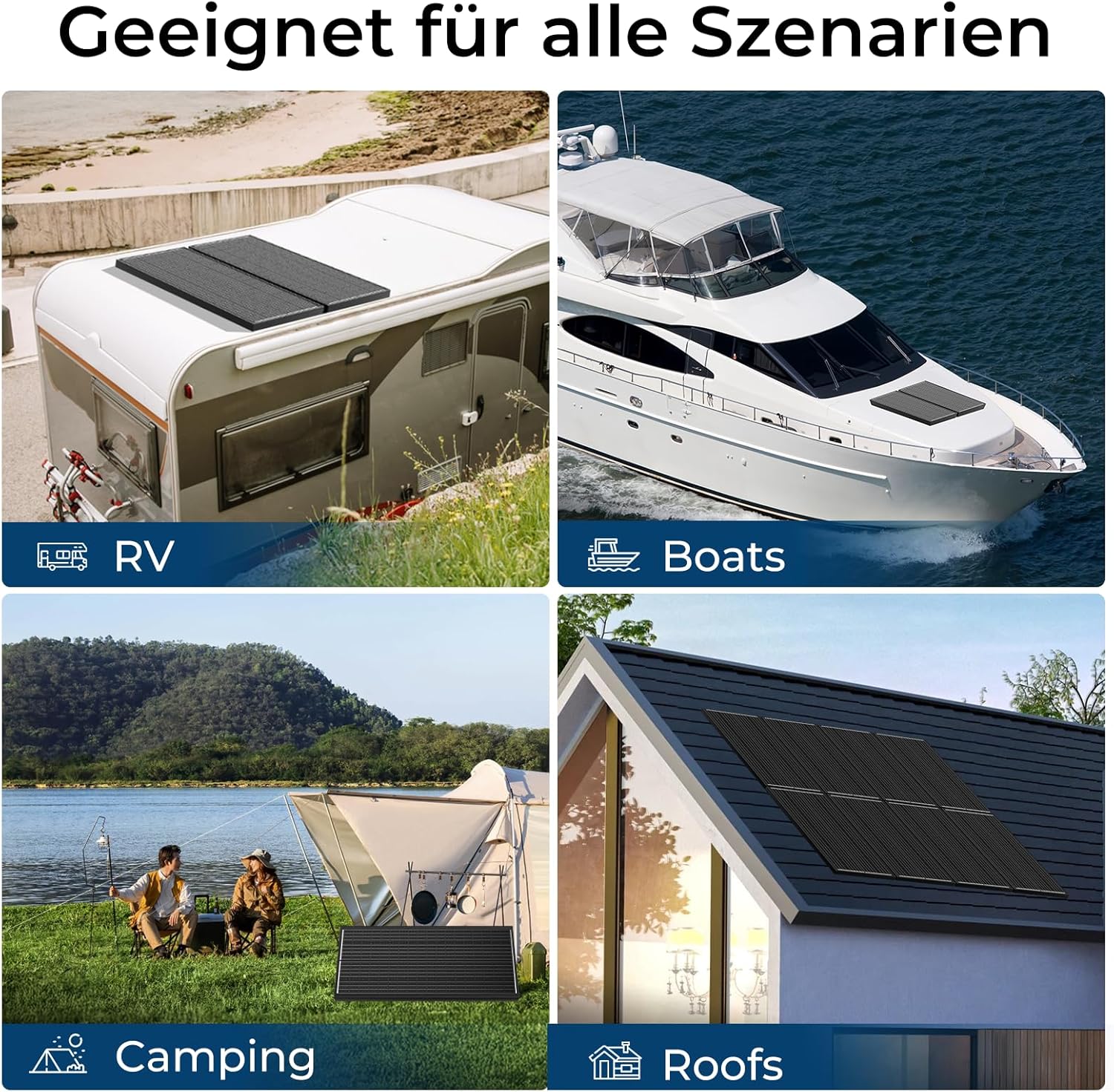 100W N Type Monocrystalline Solar Panel IP68 MC4 Off Grid