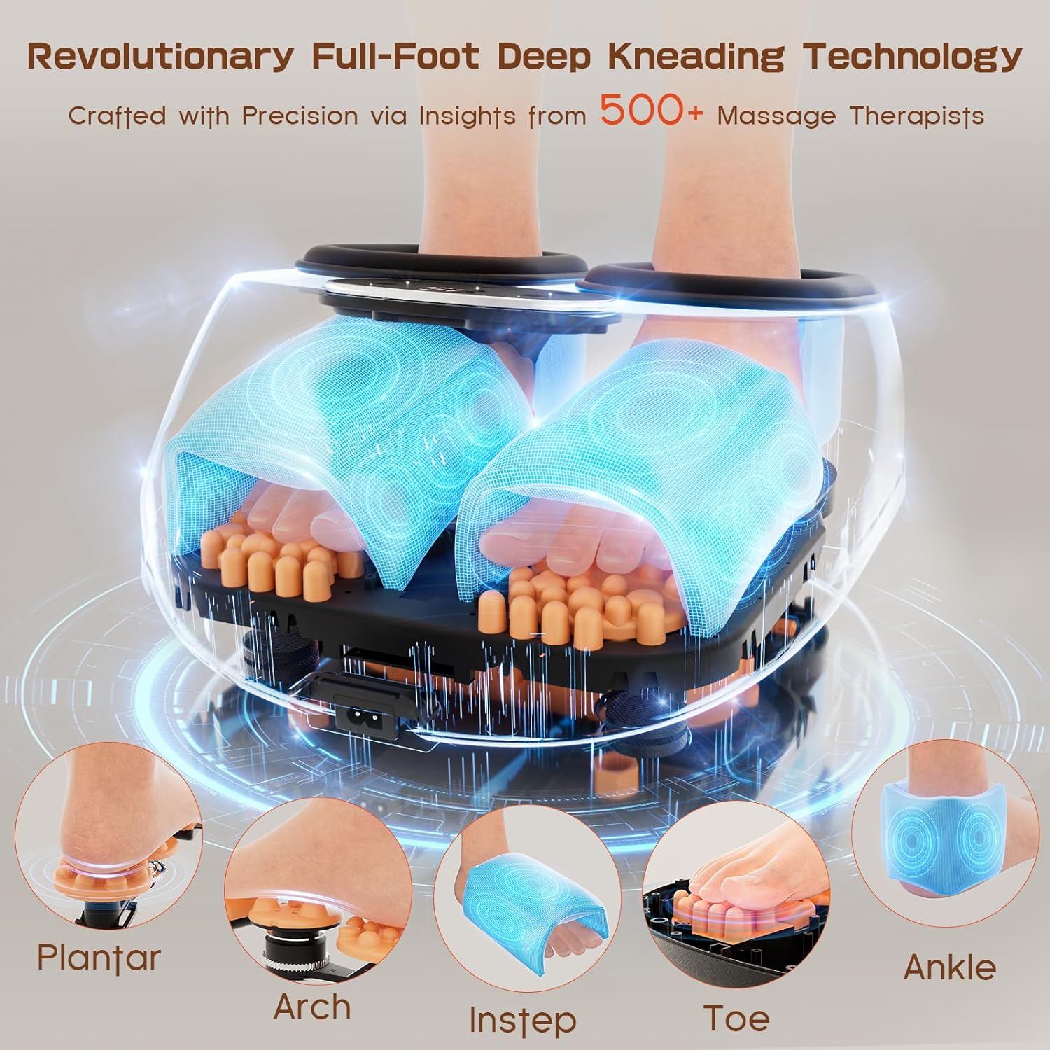 Shiatsu Foot Massager Heat Air Compression Remote 3 Modes Relief