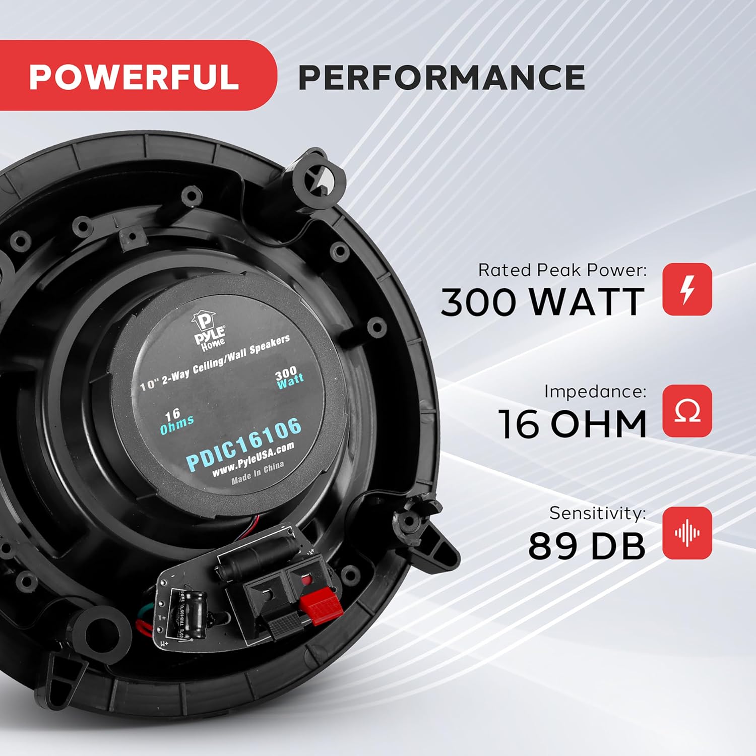 5.25 Inch In Ceiling Wall Speakers 150W Flush Mount Stereo Pair